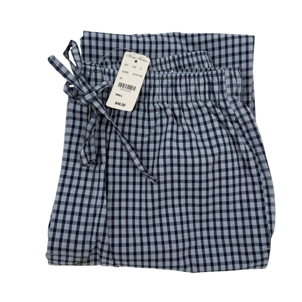 Brooks Brothers Men’s Size Small Pajama Lounge Pants PJs blue check NWT